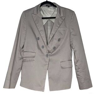 Express Gray Blazer Career Work‎ One Button Size 10